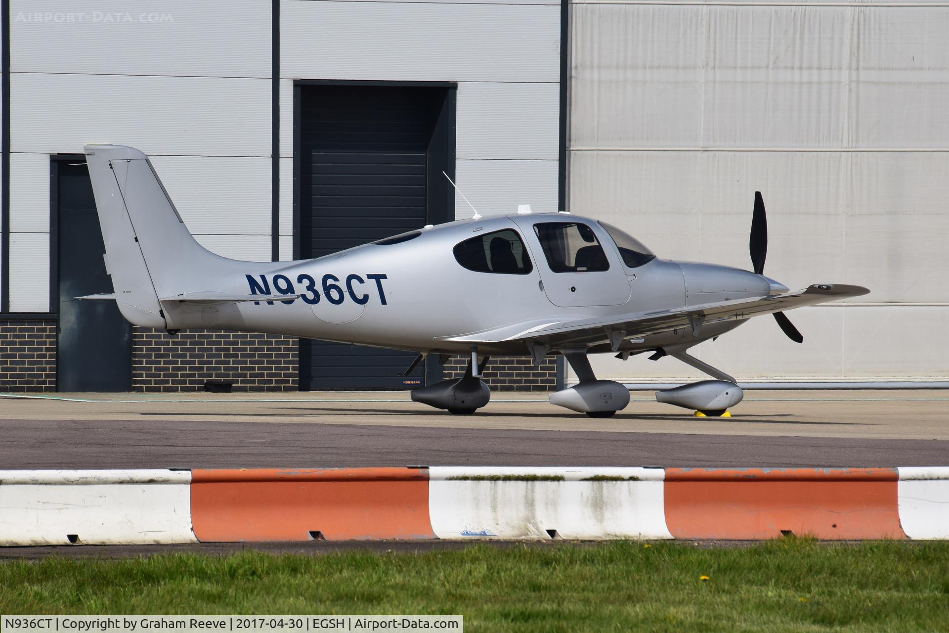 N936CT, 2013 Cirrus SR22T C/N 0648, Parked at Norwich.