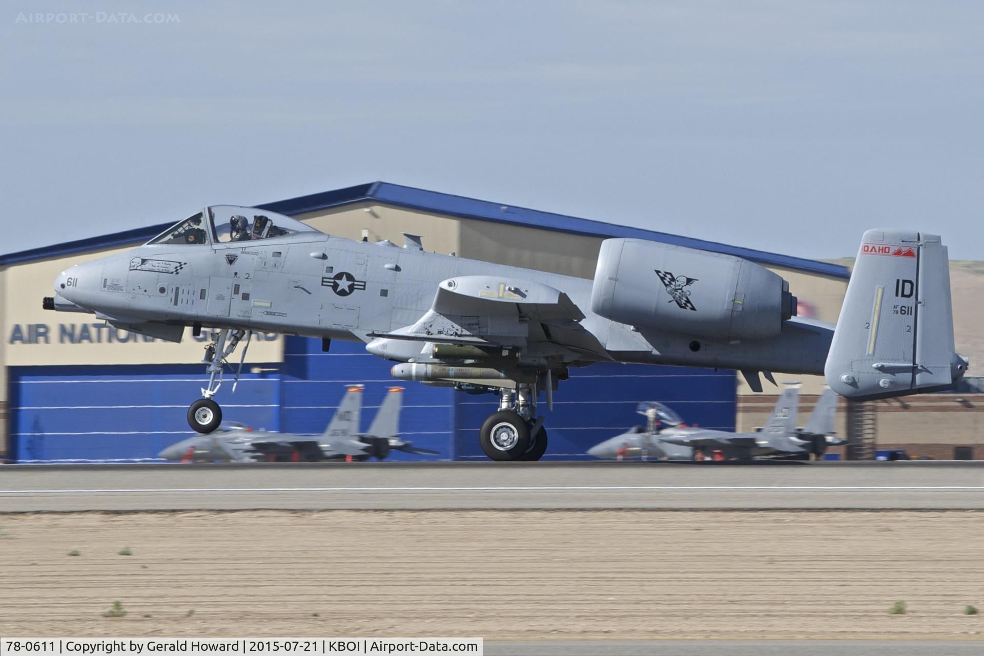 78-0611, 1978 Fairchild Republic A-10C Thunderbolt II C/N A10-0231, Take off roll on RWY 10R. 190th Fighter Sq., Idaho ANG.