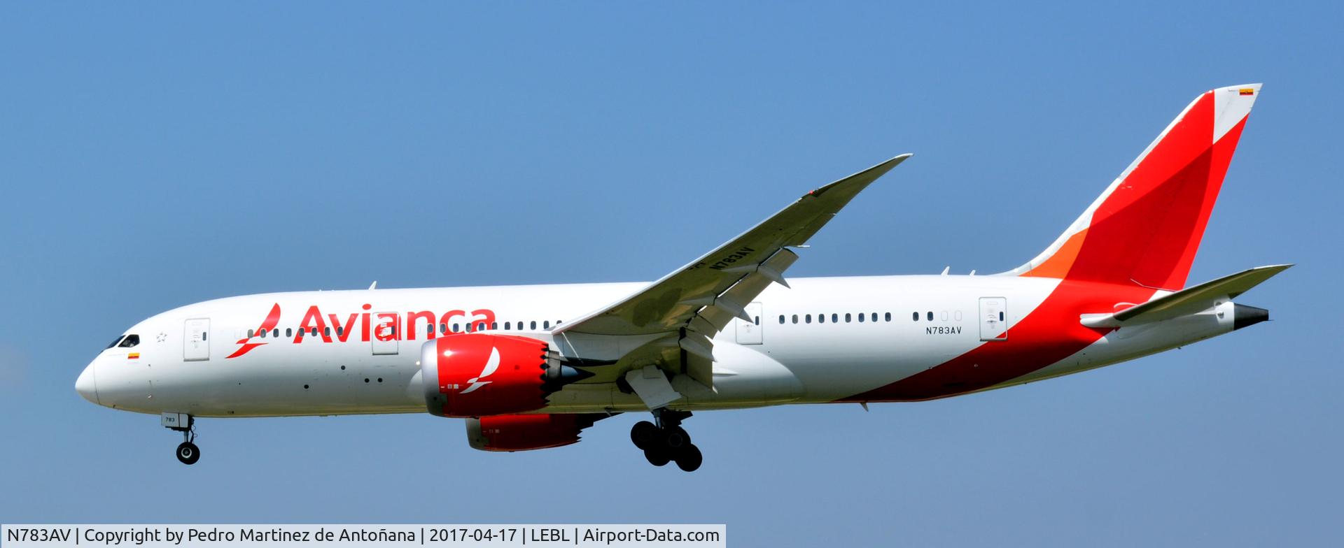 N783AV, 2014 Boeing 787-8 Dreamliner Dreamliner C/N 37505, El Prat  -  Barcelona  -  España