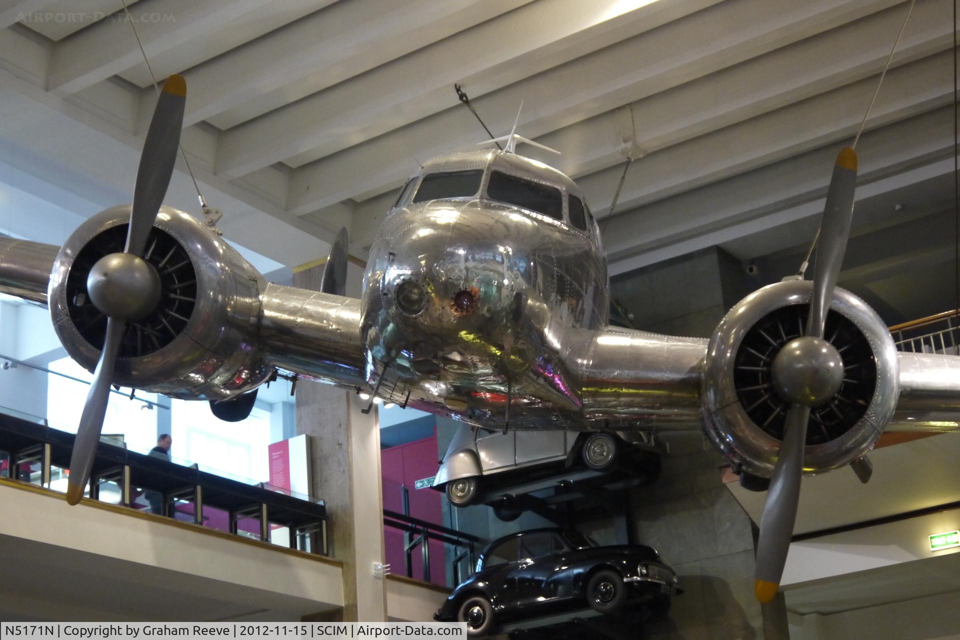 N5171N, Lockheed Electra 10-A C/N 1037, On display at the Science Museum London.