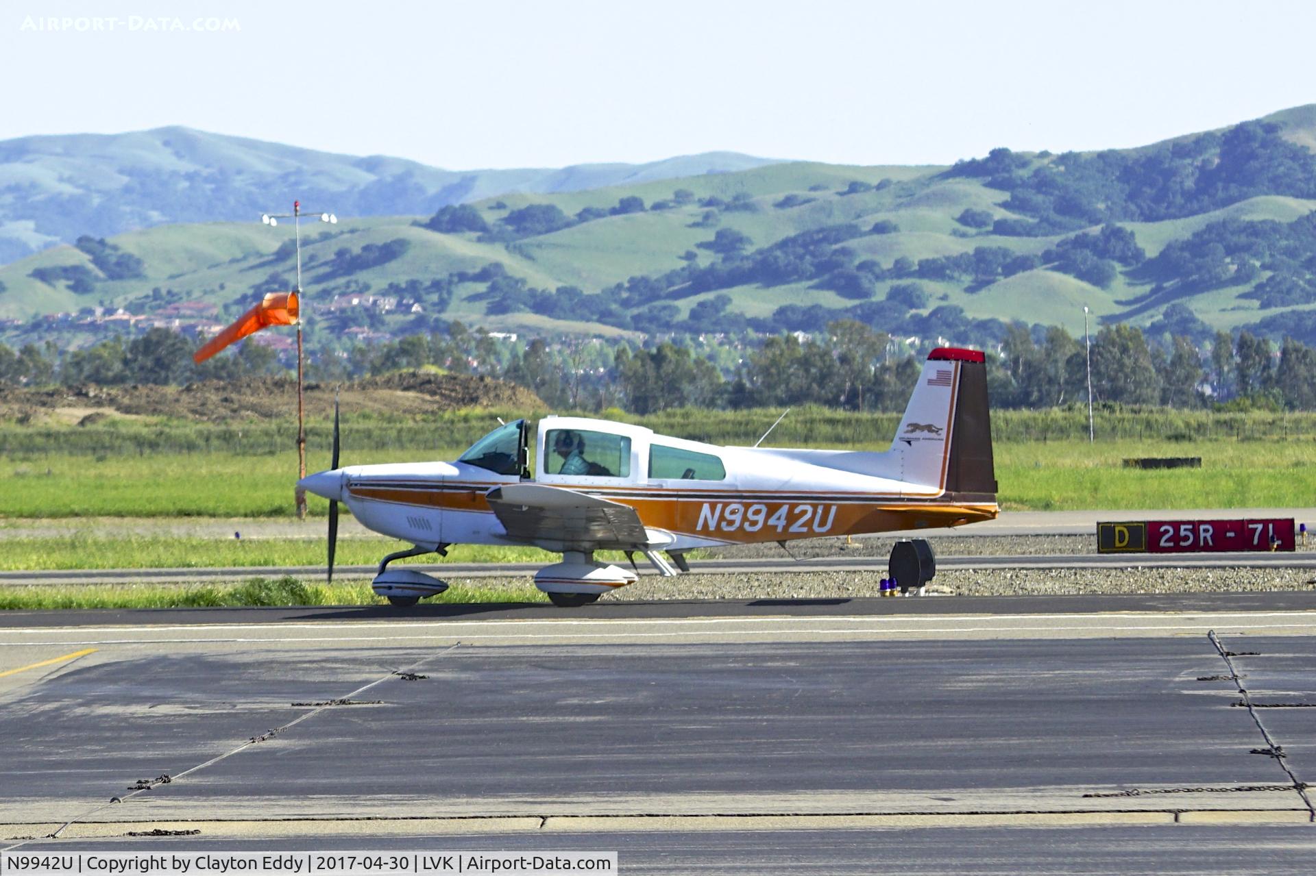 N9942U, 1977 Grumman American AA-5A Cheetah C/N AA5A0342, Livermore Airport California 2017