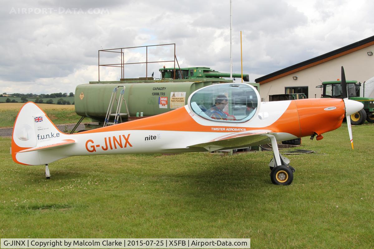 G-JINX, 2013 Silence Twister C/N LAA 329-15102, Silence Twister, one of the the Twister Aerobatics Team duo, awaiting its turn to perform at The 2015 Sunderland Air Show. Fishburn Airfield, July 25th 2015.