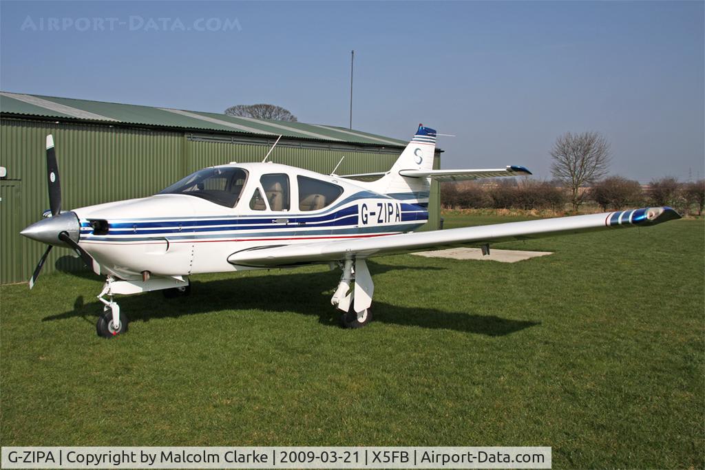 G-ZIPA, 1979 Rockwell Commander 114A C/N 14505, Rockwell Commander 114A at Fishburn Airfield. March 21st 2009.