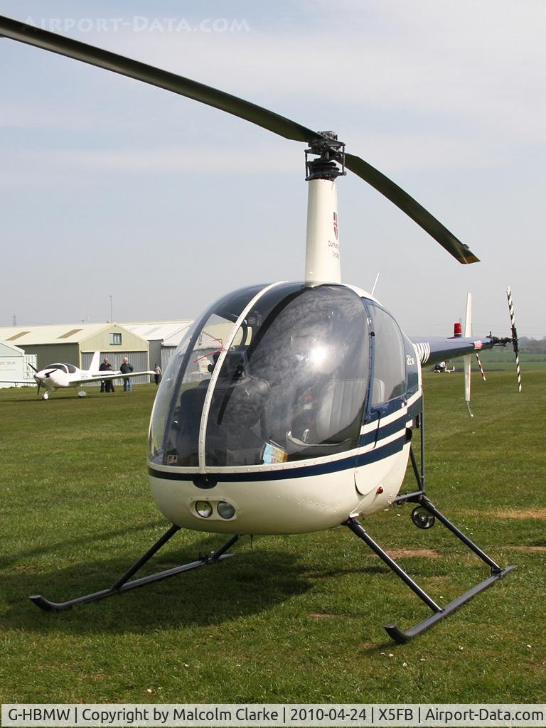G-HBMW, 1981 Robinson R22 C/N 0170, Robinson R22 at Fishburn Airfield. April 24th 2010.