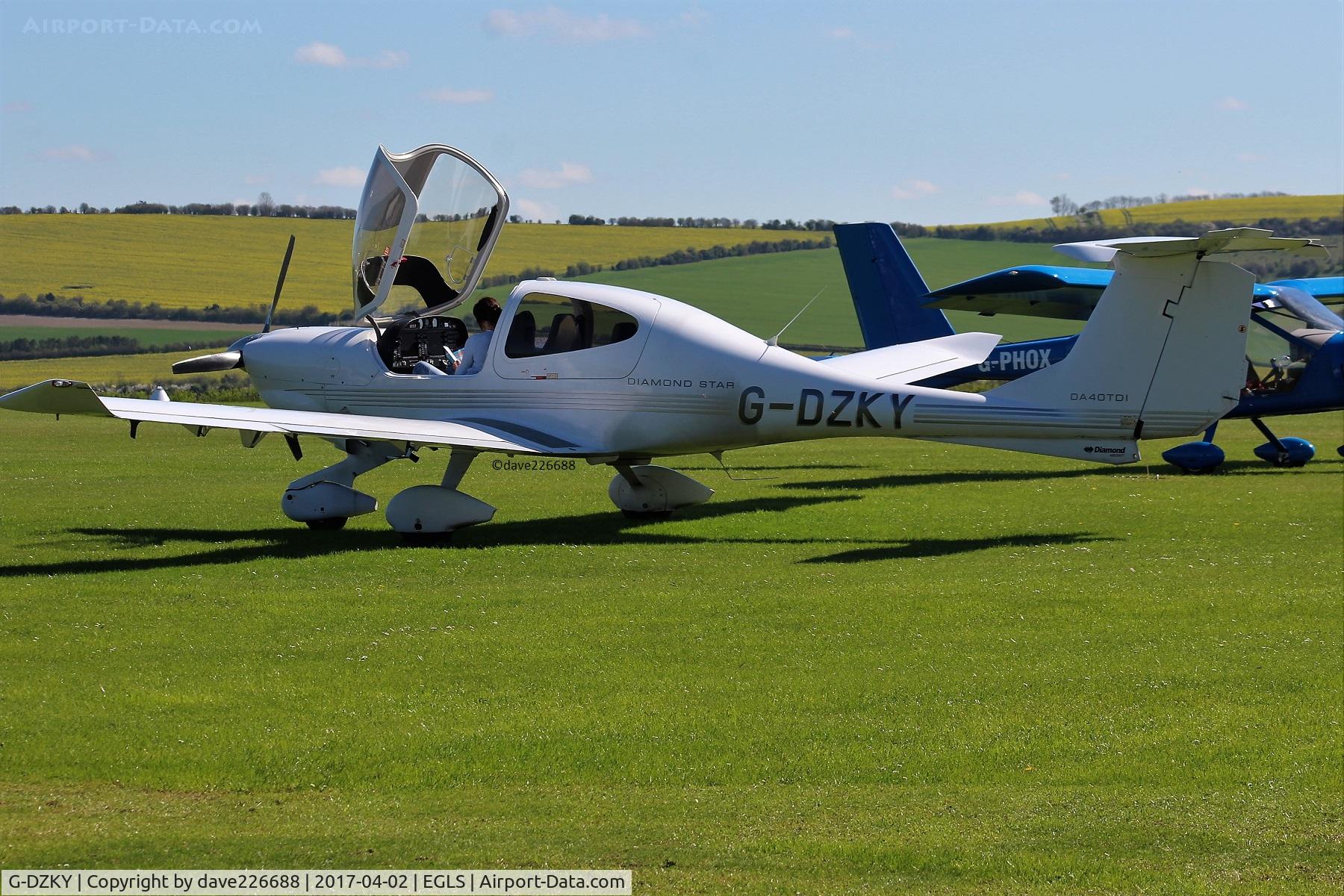 G-DZKY, 2008 Diamond DA-40 Diamond Star C/N D4.342, G DZKY - ex G CEZP at Old Sarum