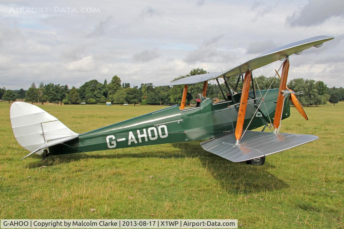 G-AHOO, 1943 De Havilland DH-82A Tiger Moth II C/N 86149, De Havilland DH-82A Tiger Moth at The De Havilland Moth Club's 28th International Moth Rally at Woburn Abbey. August 17th 2013.
