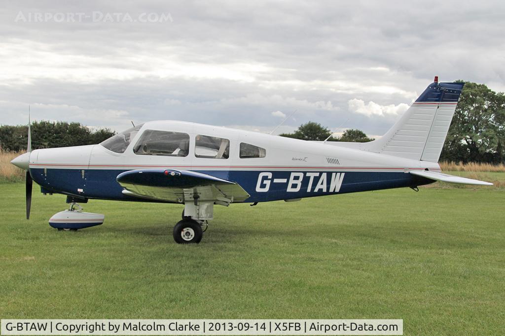 G-BTAW, 1986 Piper PA-28-161 C/N 28-8616031, Piper PA-28-161 Cherokee Warrior II at Fishburn Airfield UK. September 14th 2013.