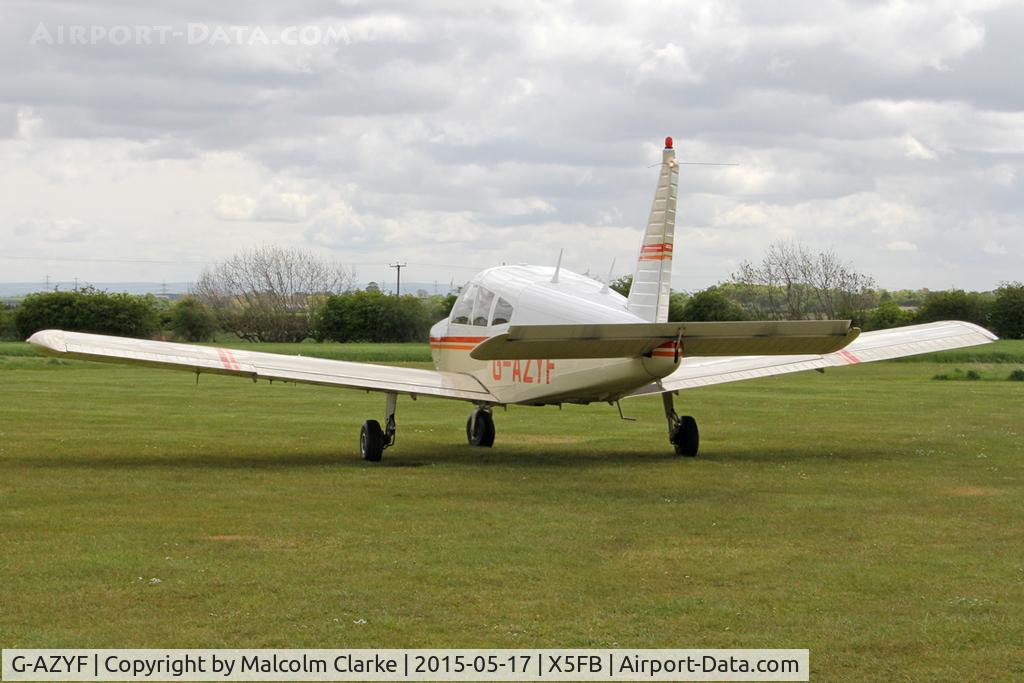 G-AZYF, 1968 Piper PA-28-180 Cherokee C/N 28-5227, Piper PA-28-180 Cherokee at Fishburn Airfield UK. May 17th 2015.