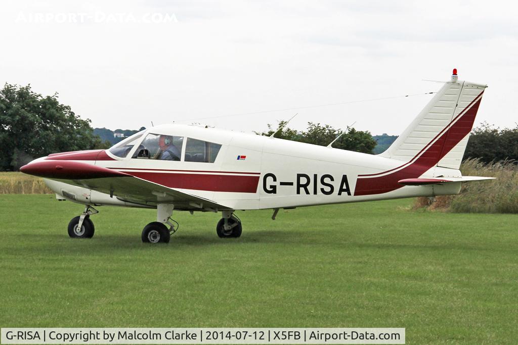 G-RISA, 1966 Piper PA-28-180 Cherokee C/N 28-3128, Piper PA-28-180 Cherokee at Fishburn Airfield UK. July 12th 2014.