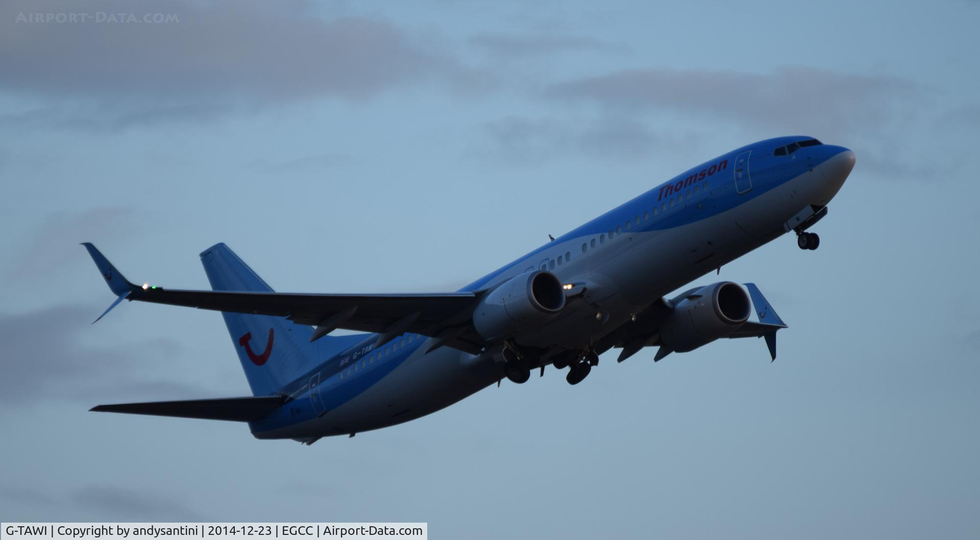 G-TAWI, 2012 Boeing 737-8K5 C/N 37267, just took off from man egcc uk
