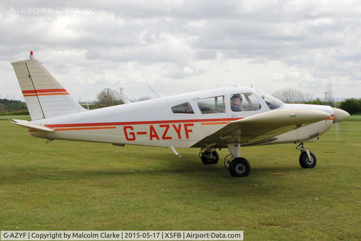 G-AZYF, 1968 Piper PA-28-180 Cherokee C/N 28-5227, Piper PA-28-180 Cherokee at Fishburn Airfield UK. May 17th 2015.