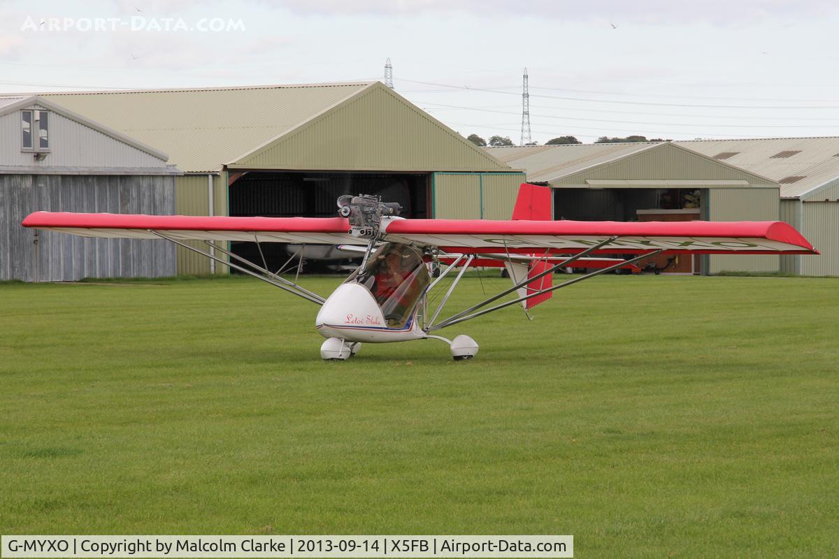 G-MYXO, 1995 Letov LK-2M Sluka C/N PFA 263-12873, Letov LK-2M Sluka at Fishburn Airfield UK. September 14th 2013.