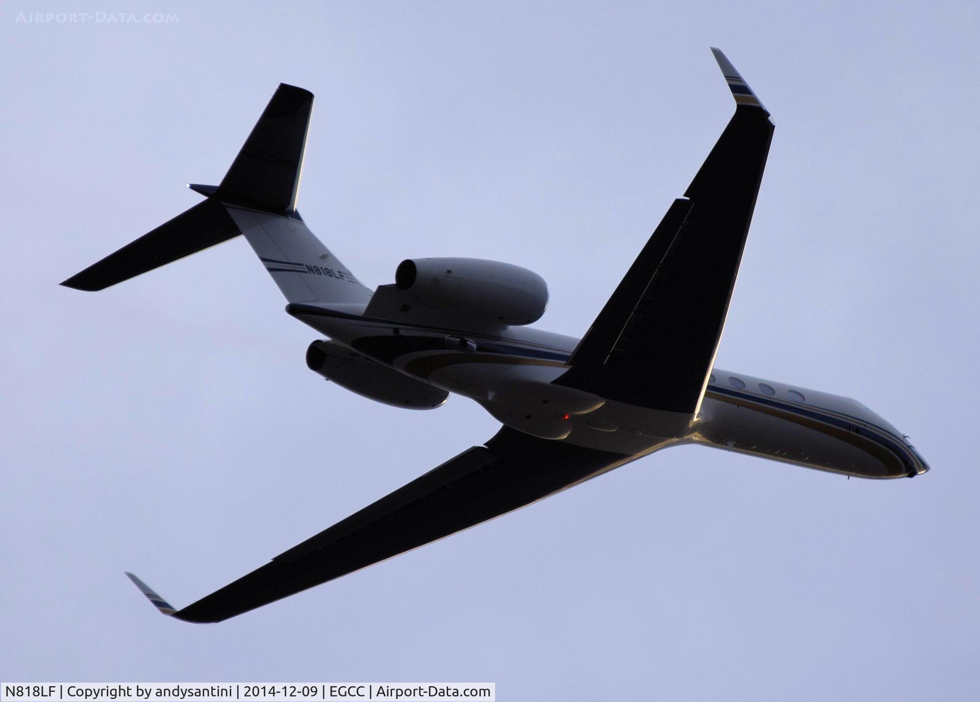 N818LF, 2010 Gulfstream Aerospace GV-SP (G550) C/N 5311, dept man egcc uk