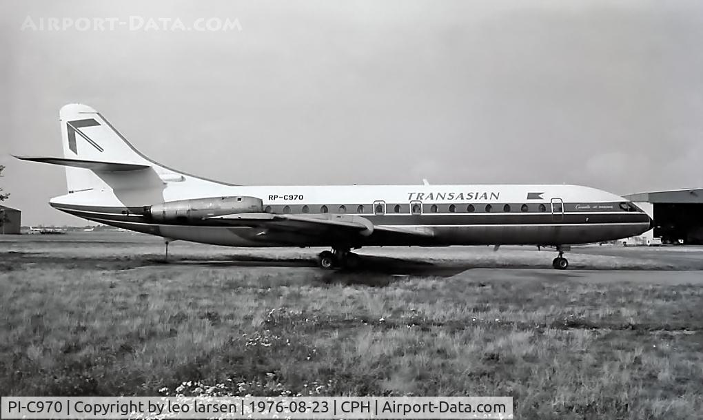 PI-C970, 1961 Sud Aviation SE-210 Caravelle VI-R C/N 090, Copenhagen 23.8.1976