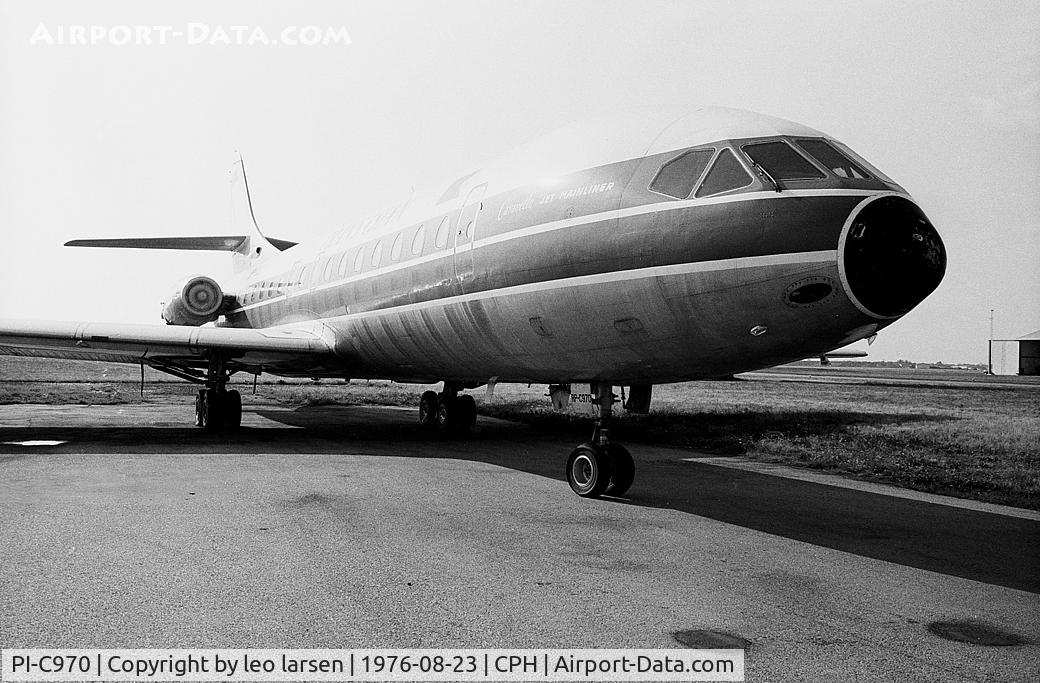 PI-C970, 1961 Sud Aviation SE-210 Caravelle VI-R C/N 090, Copenhagen 23.8.1976