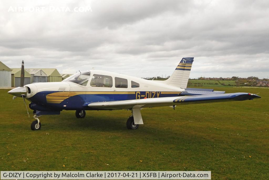 G-DIZY, 1977 Piper PA-28R-201T Cherokee Arrow III C/N 28R-7703401, Piper PA-28R-201T Cherokee Arrow III at Fishburn Airfield UK. April 21st 2017.