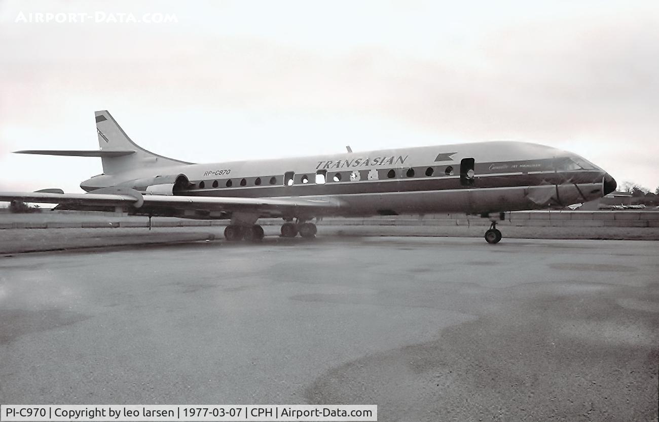 PI-C970, 1961 Sud Aviation SE-210 Caravelle VI-R C/N 090, Copenhagen 7.3.1977