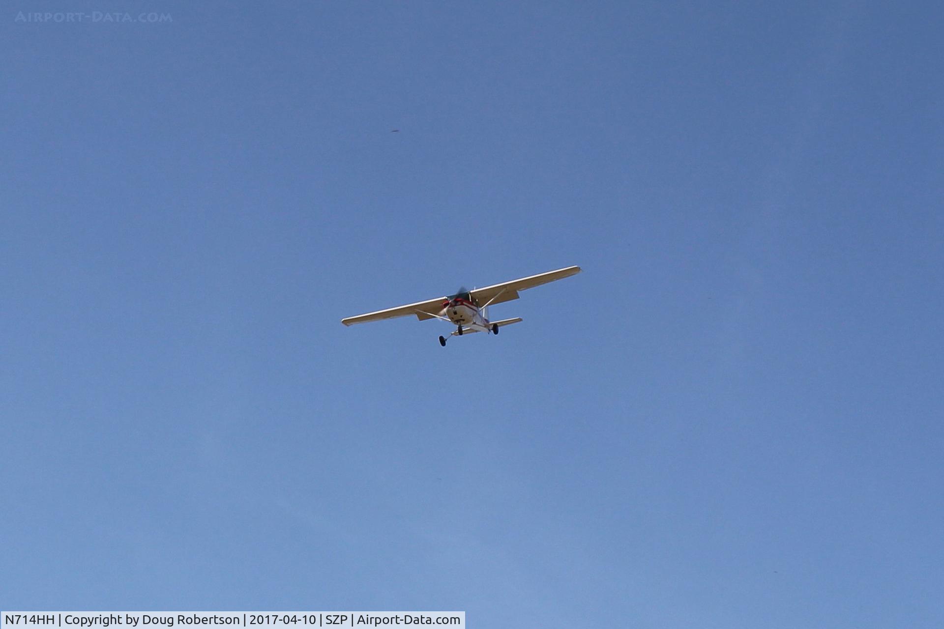 N714HH, 1977 Cessna 150M C/N 15079185, 1977 Cessna 150M, Continental O-200 100 Hp, on final Rwy 04