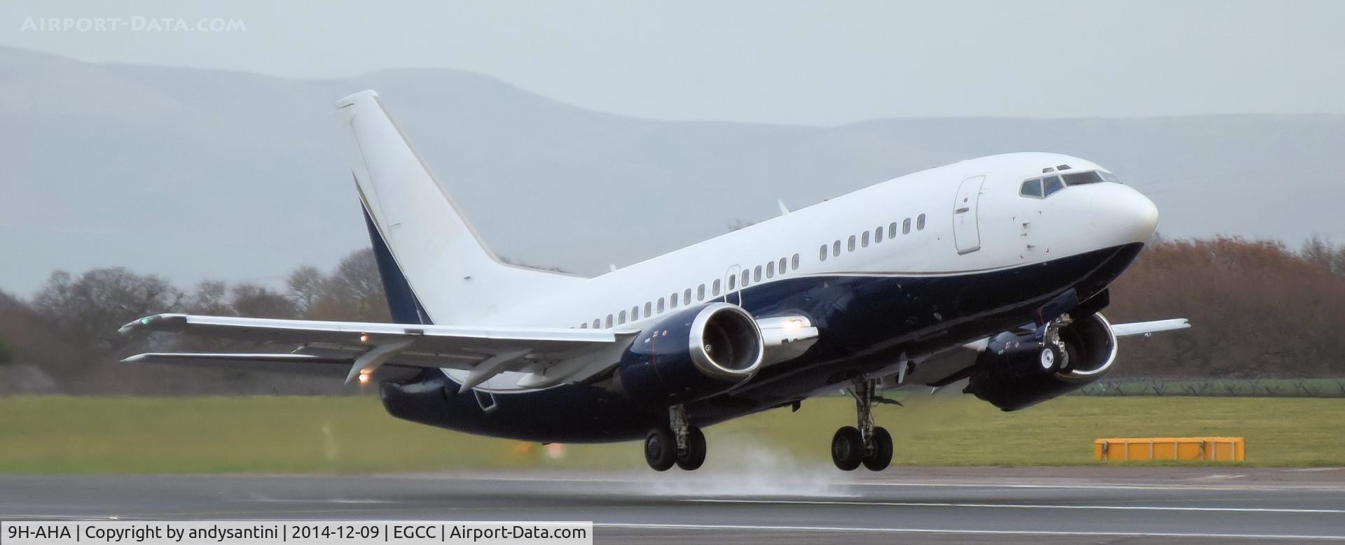 9H-AHA, 1991 Boeing 737-505 C/N 24647, just took off from man egcc uk