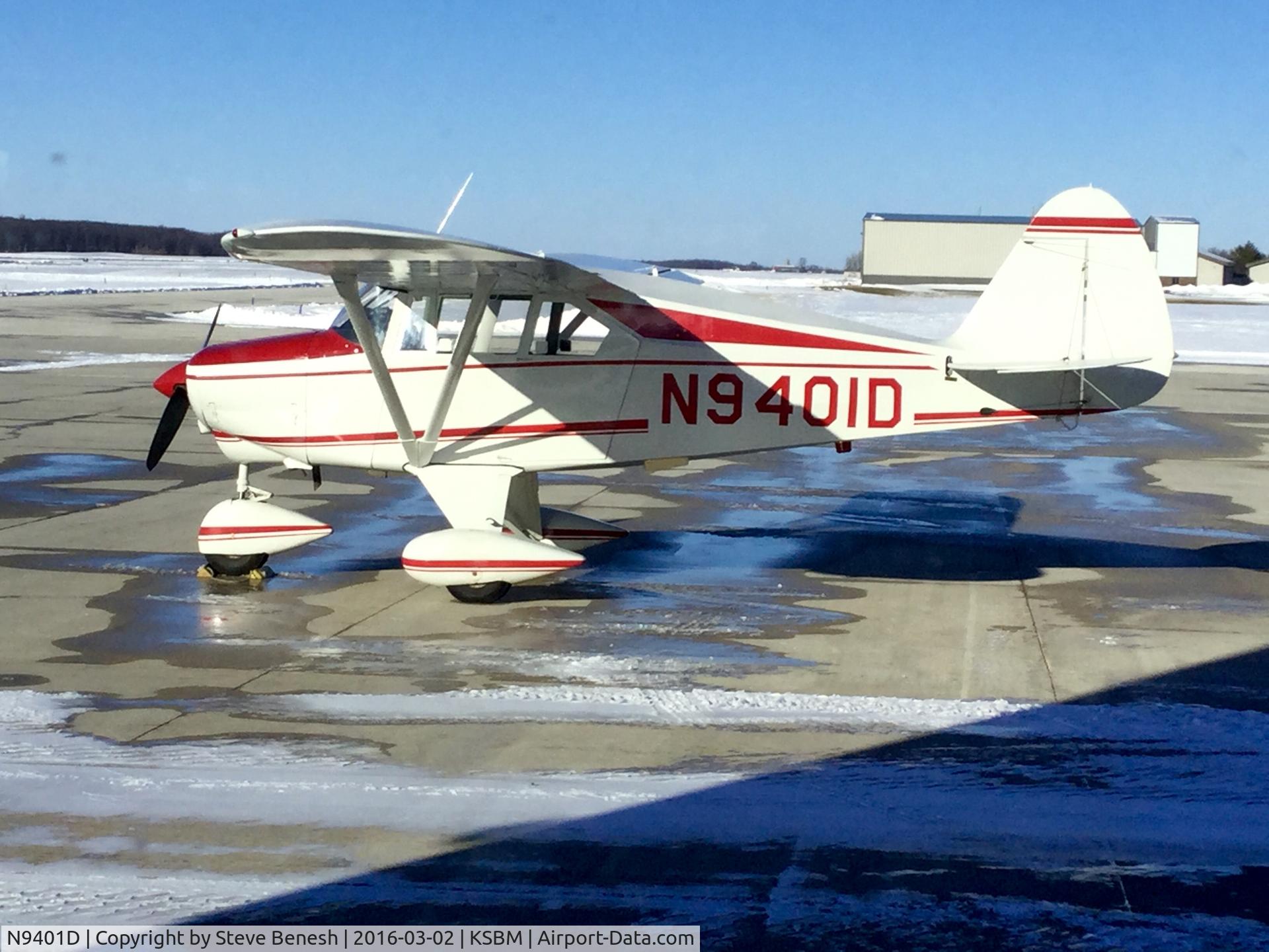 N9401D, 1958 Piper PA-22-160 Tri Pacer C/N 22-6374, N9401D on ramp at Burrough's Aviation Feb 2016
