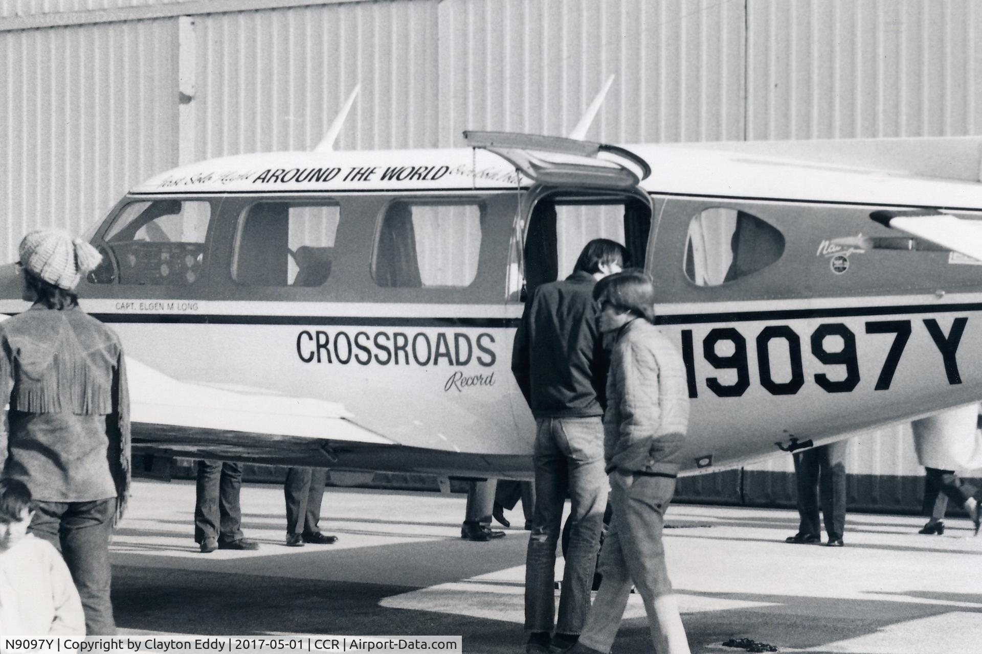 N9097Y, Piper Navajo PA-31 C/N 0000, Crossroads Endeavour Round the world via the poles. Pilot Elgen M. Long. Buchanan Field Concord California.  1971.