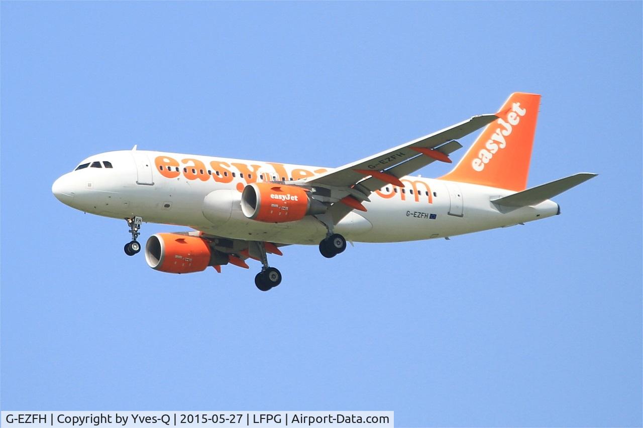 G-EZFH, 2009 Airbus A319-111 C/N 3854, Airbus A319-111, Short approach rwy 27R, Paris-Roissy Charles De Gaulle airport (LFPG-CDG)
