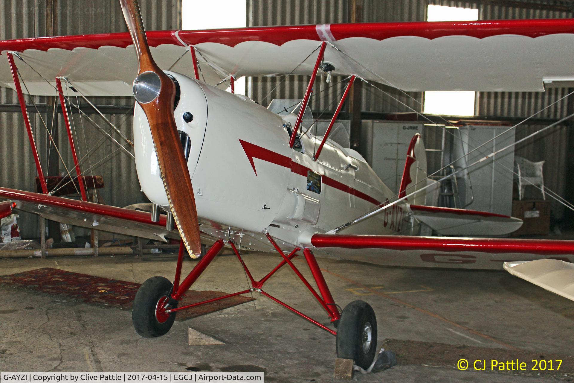 G-AYZI, 1951 Stampe-Vertongen SV-4C C/N 15, Hangared at EGCJ