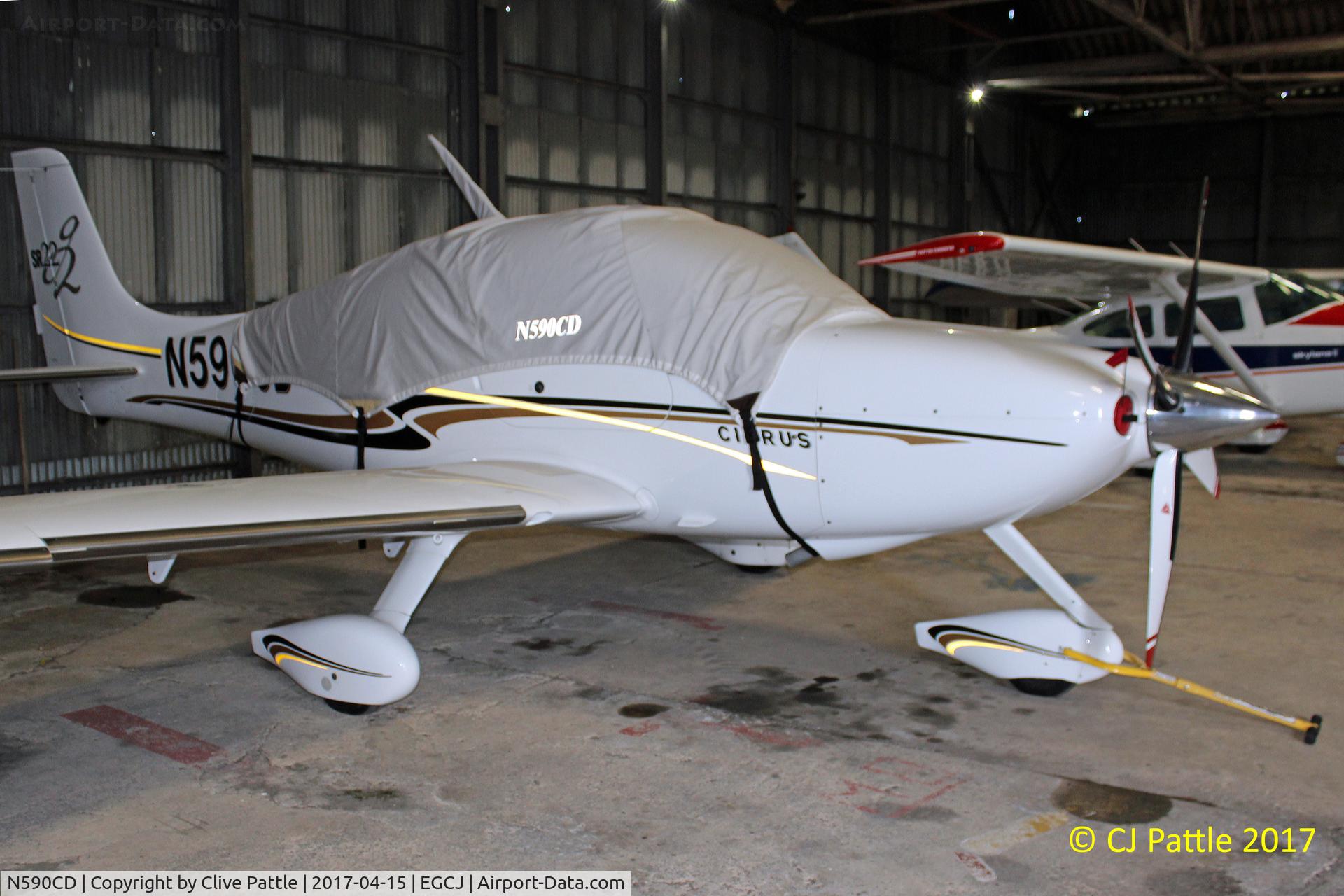 N590CD, 2004 Cirrus SR22 C/N 0957, Hangared at EGCJ