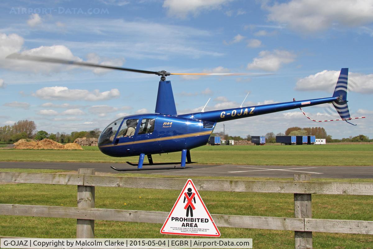 G-OJAZ, 2006 Robinson R44 Raven II C/N 11216, Robinson R44 Raven II at Breighton Airfield's Auster Fly-In. May 4th 2015.