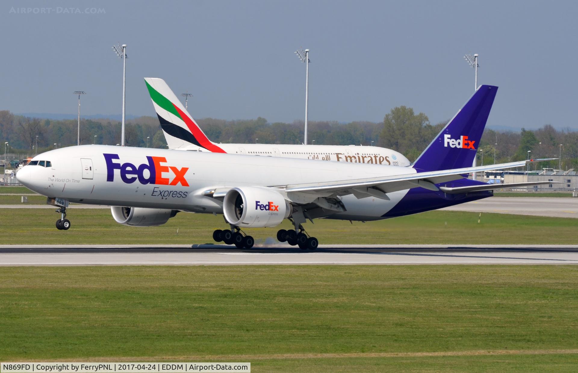 N869FD, 2015 Boeing 777-FS2 C/N 40675, Fedex B772F arriving from CGN