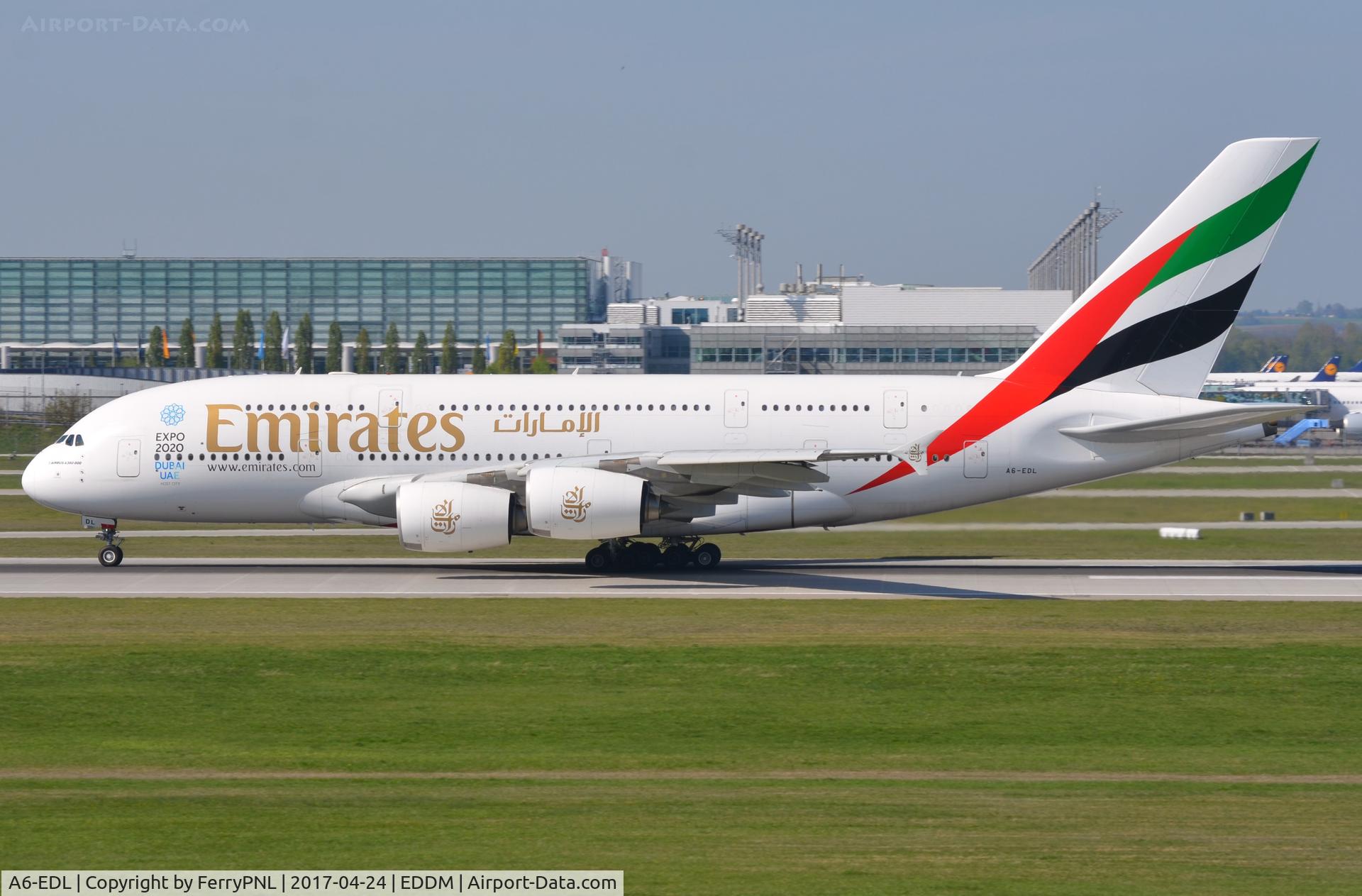 A6-EDL, 2010 Airbus A380-861 C/N 046, Emirates A388 departing