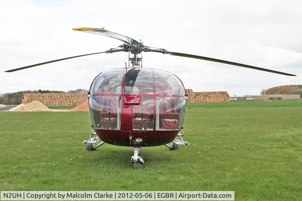 N2UH, 1973 Aerospatiale SA-319B Alouette III C/N 2050, Aerospatiale SA-319B Alouette III at Breighton Airfield's Mayhem Fly-In. May 6th 2012.