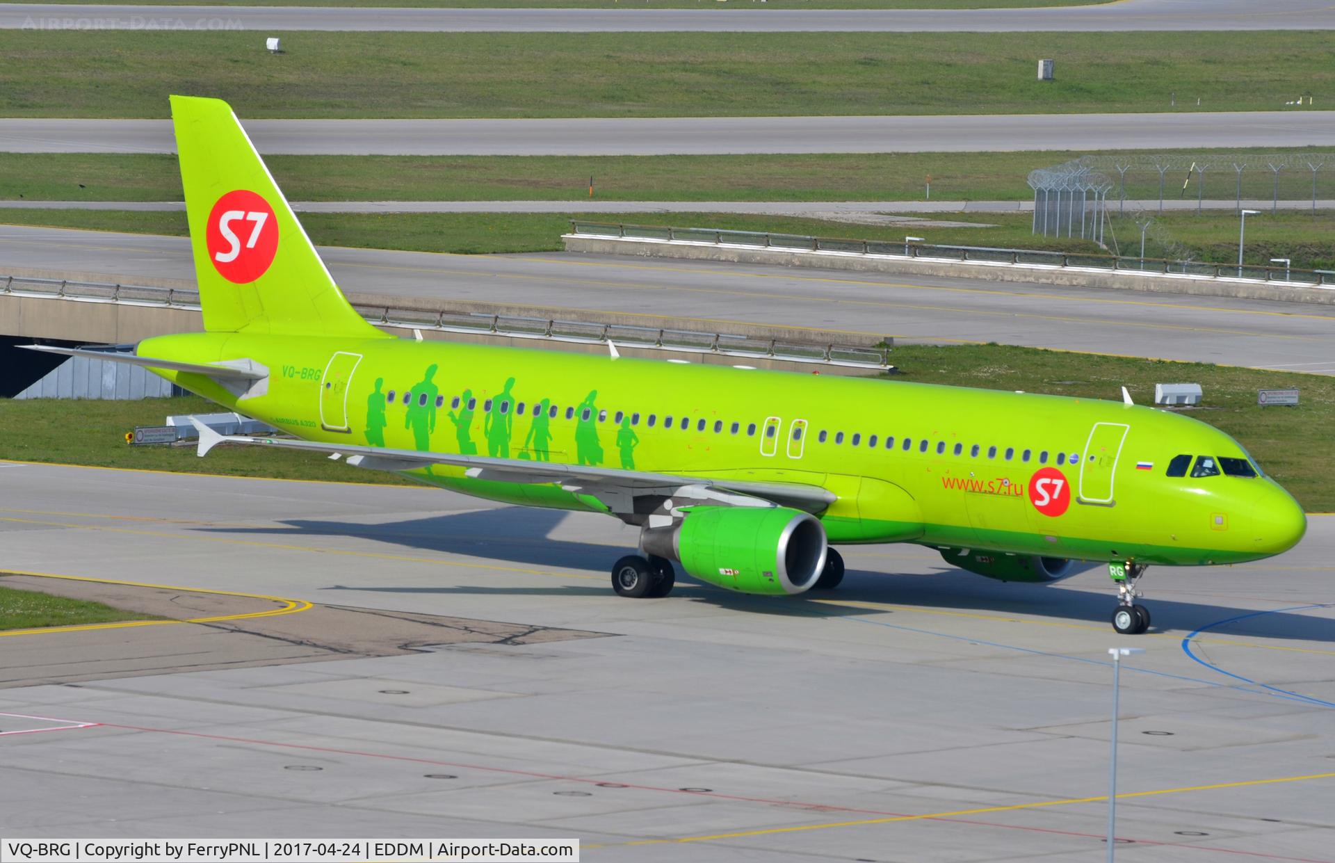VQ-BRG, 2012 Airbus A320-214 C/N 5134, S7 A320 taxying in after arrival.