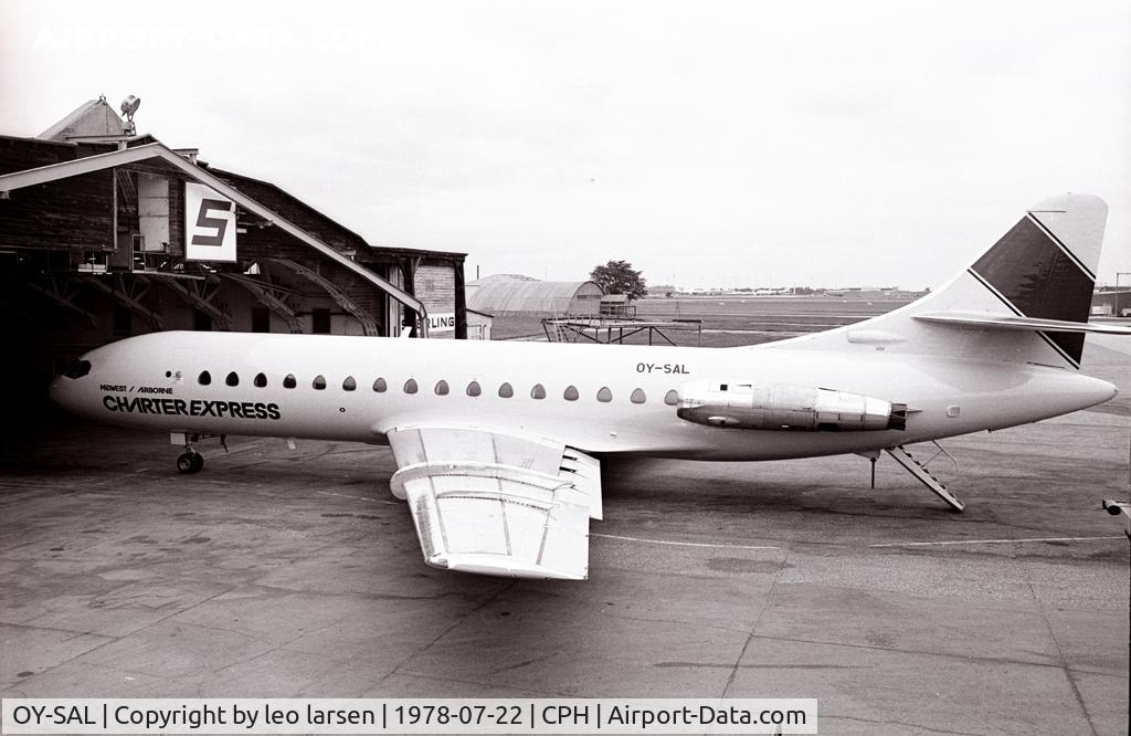 OY-SAL, 1961 Sud Aviation SE-210 Caravelle VI-R C/N 89, Copenhagen 22.7.1978