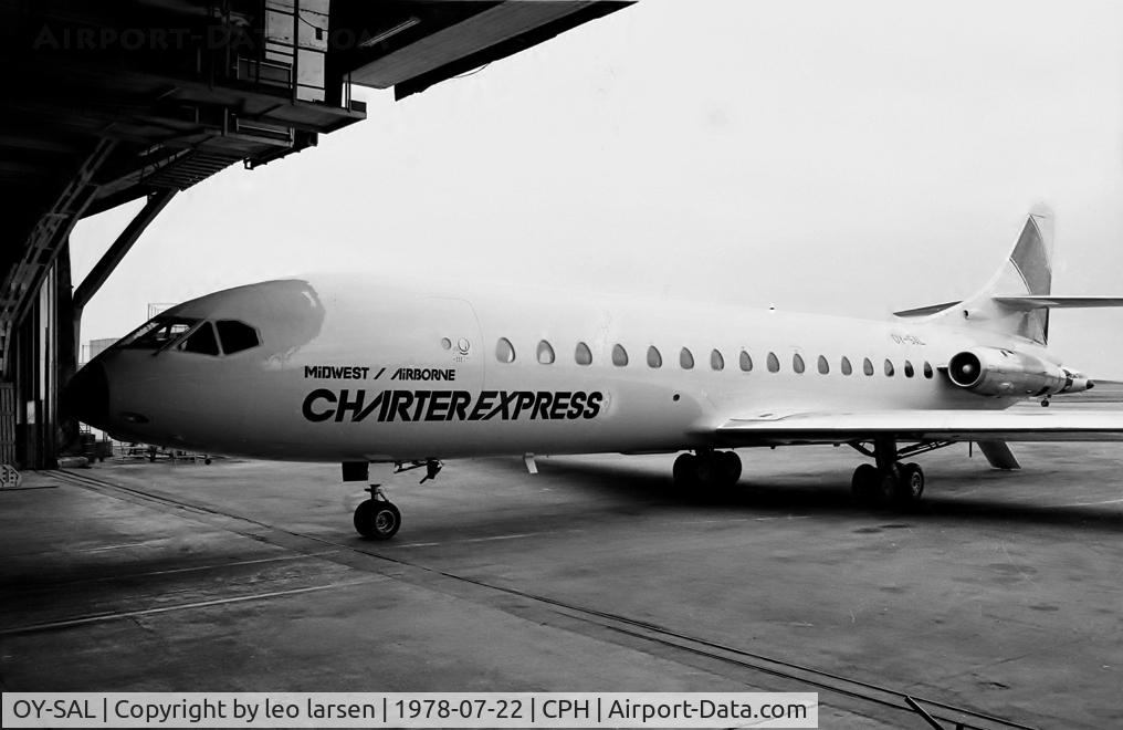 OY-SAL, 1961 Sud Aviation SE-210 Caravelle VI-R C/N 89, Copenhagen 22.7.1978
