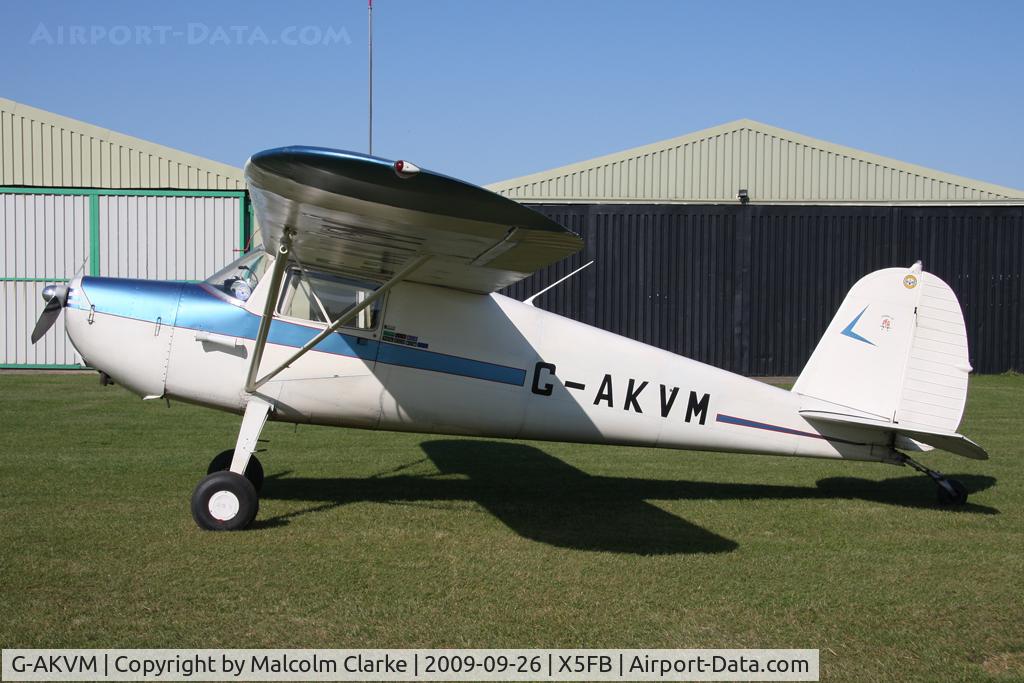 G-AKVM, 1947 Cessna 120 C/N 13431, Cessna 120 Fishburn Airfield UK. September 26th 2009.
