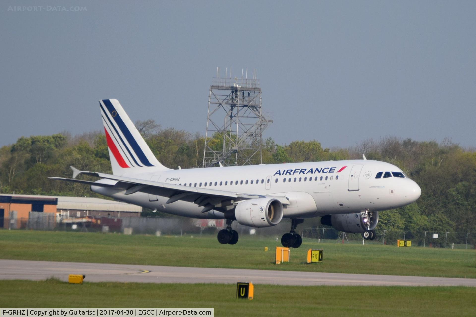 F-GRHZ, 2001 Airbus A319-111 C/N 1622, At Manchester