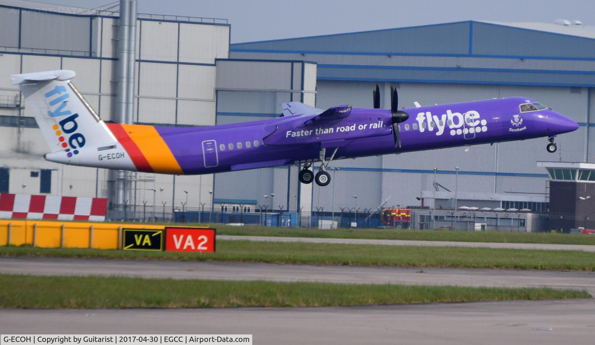 G-ECOH, 2008 De Havilland Canada DHC-8-402Q Dash 8 C/N 4221, At Manchester