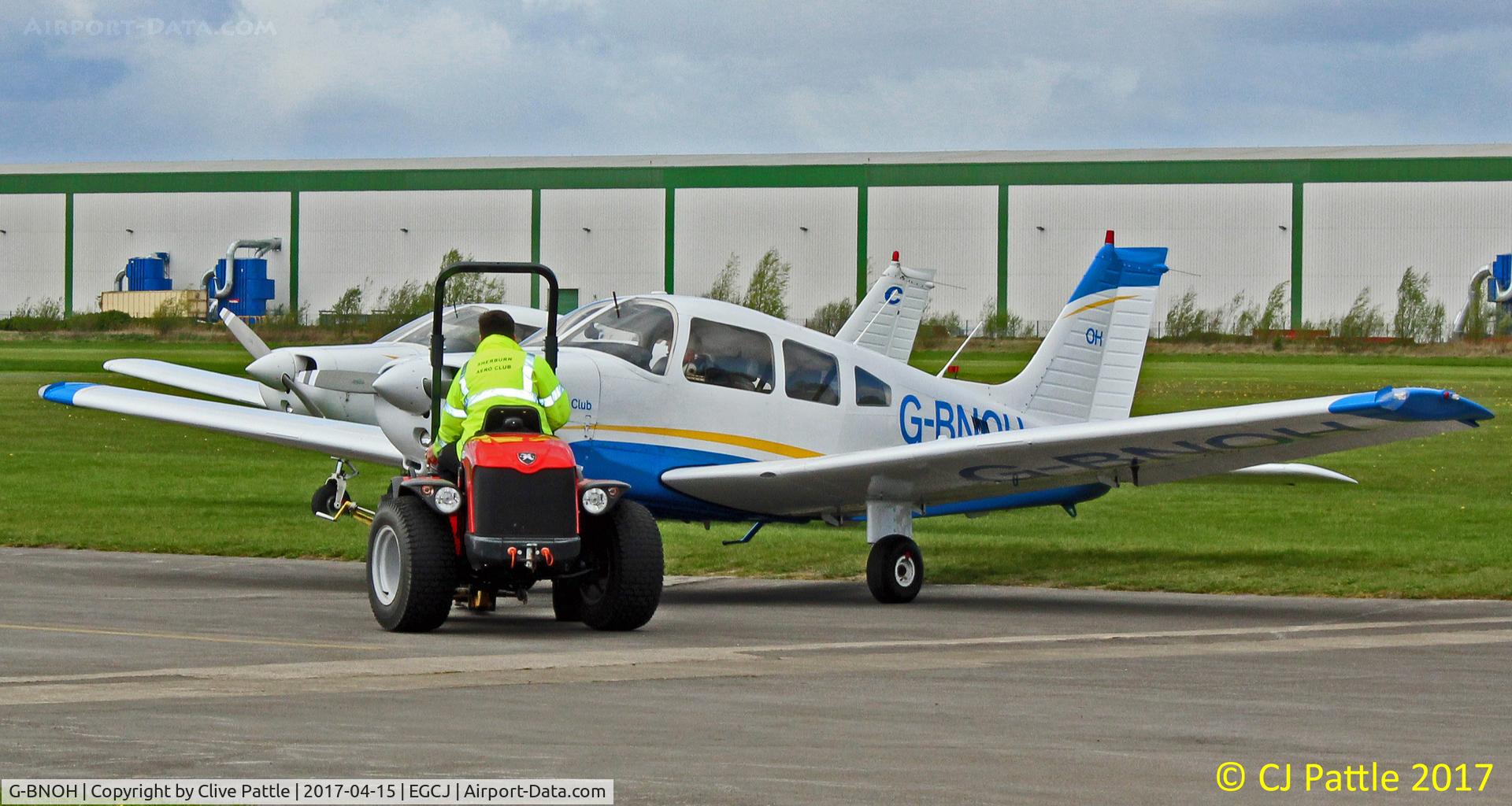 G-BNOH, 1987 Piper PA-28-161 Cherokee Warrior II C/N 2816016, At EGCJ