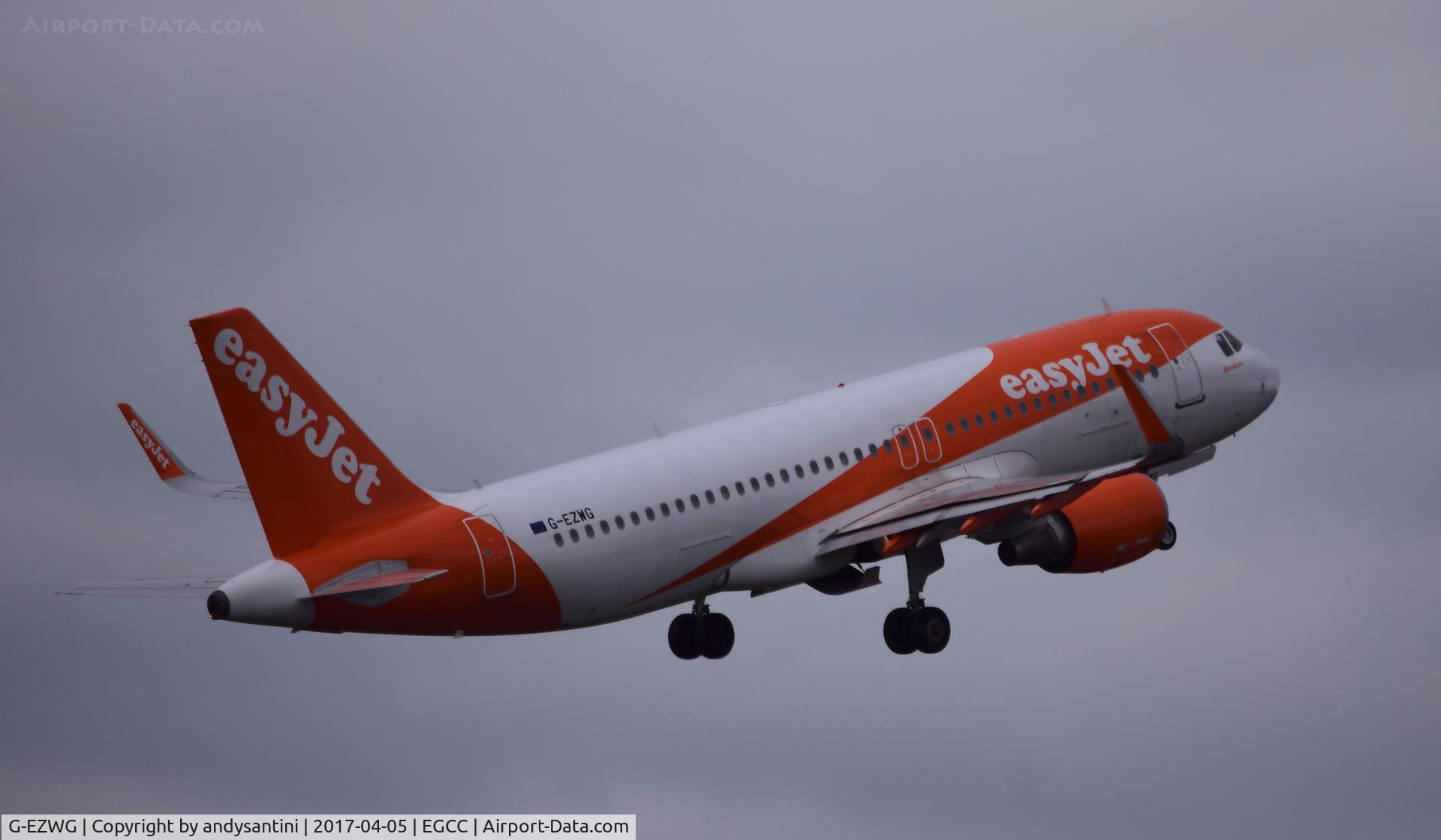 G-EZWG, 2012 Airbus A320-214 C/N 5318, just took off from man egcc uk
