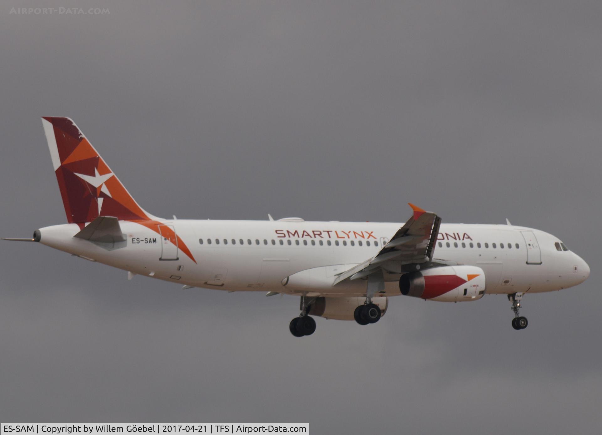 ES-SAM, 2002 Airbus A320-232 C/N 1896, Landing on airport TFS Tenerife