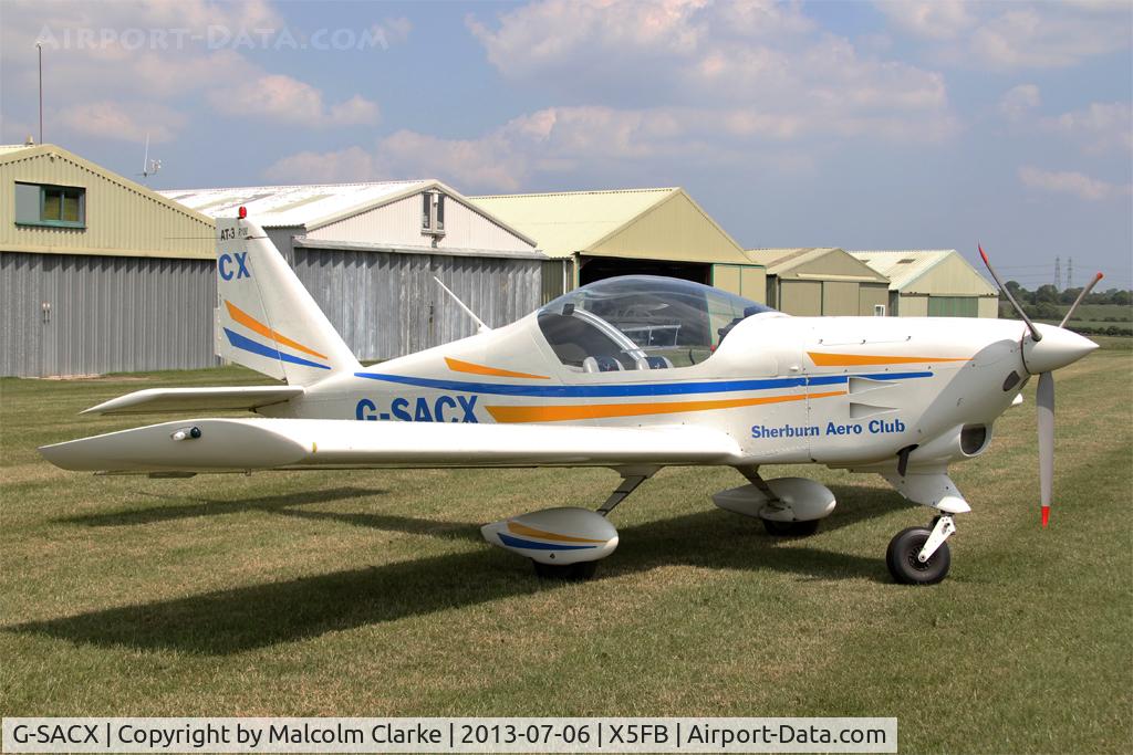 G-SACX, 2007 Aero AT-3 R100 C/N AT3-028, Aero AT-3 R100 at Fishburn Airfield UK. July 6th 2013.
