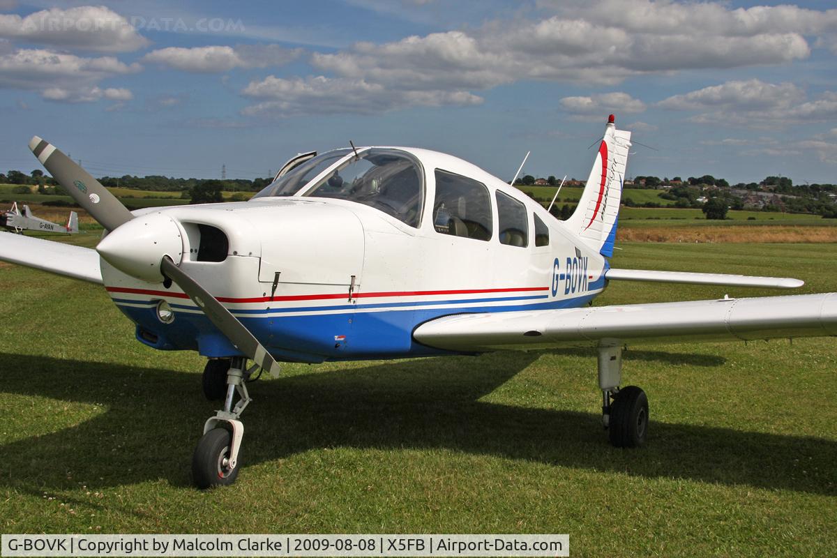G-BOVK, 1985 Piper PA-28-161 Cherokee Warrior II C/N 28-8516061, Piper PA-28-161 Cherokee Warrior II at Fishburn Airfield UK. August 8th 2009.