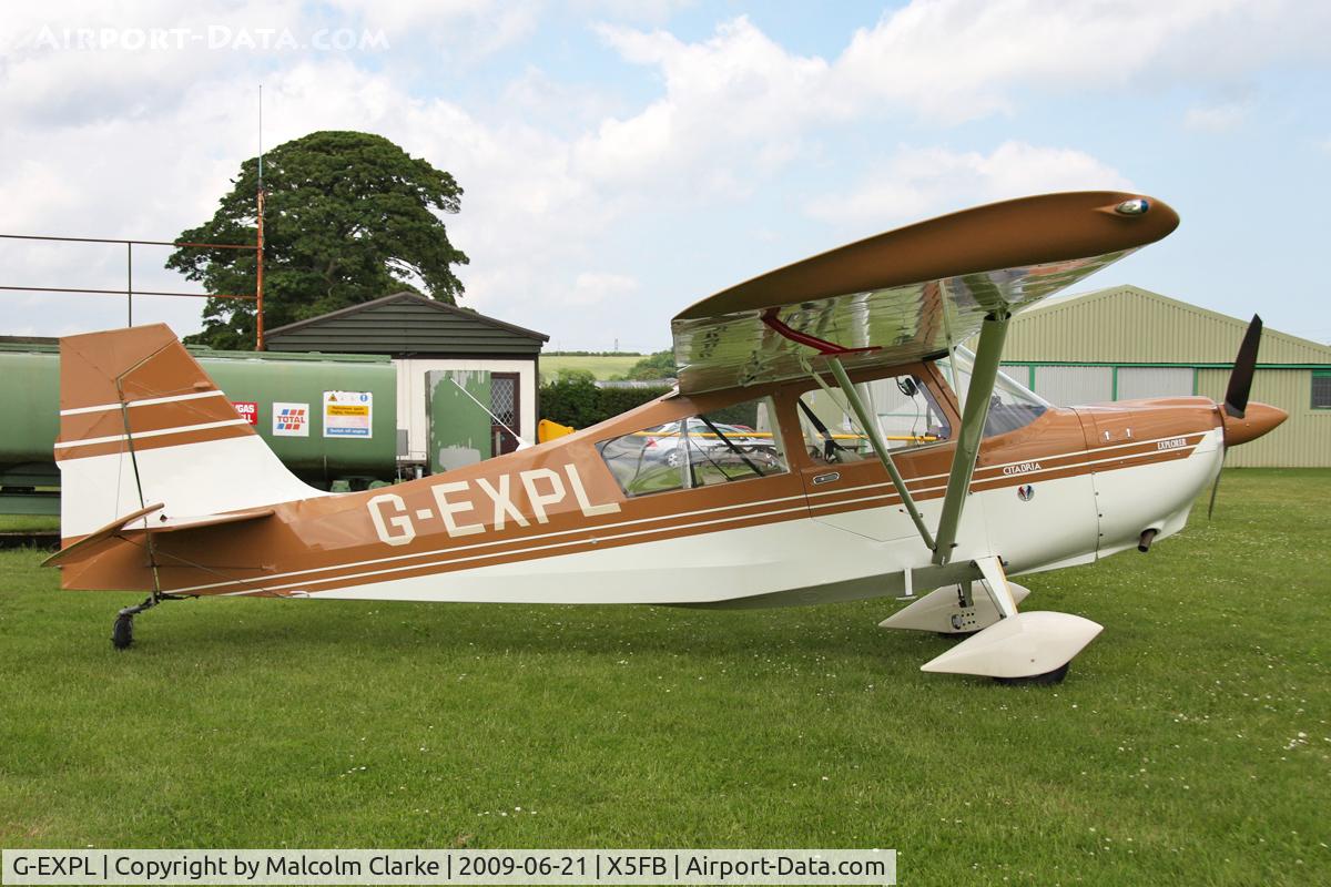 G-EXPL, 1996 Champion 7GCBC Explorer C/N 1220-96, Champion 7GCBC Explorer at Fishburn Airfield UK. June 21st 2009.