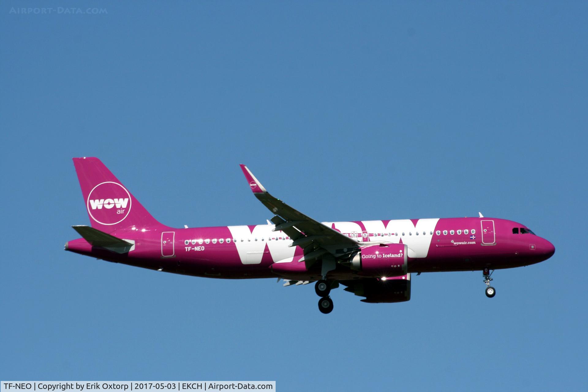 TF-NEO, 2017 Airbus A320-251N C/N 7560, First visit of TF-NEO, WOW's first A320NEO. about to land rw 04L