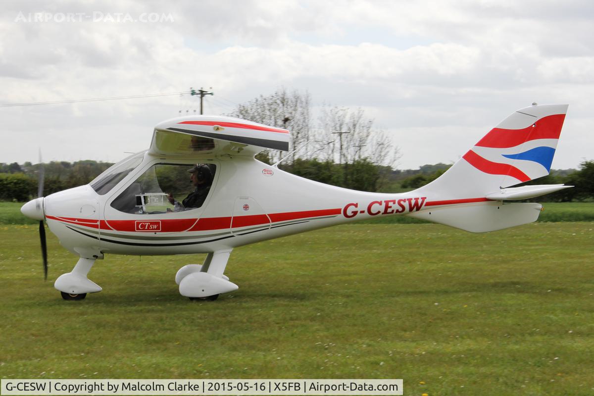 G-CESW, 2007 Flight Design CTSW C/N 8296, Flight Design CTSW at Fishburn Airfield UK. May 16th 2015.