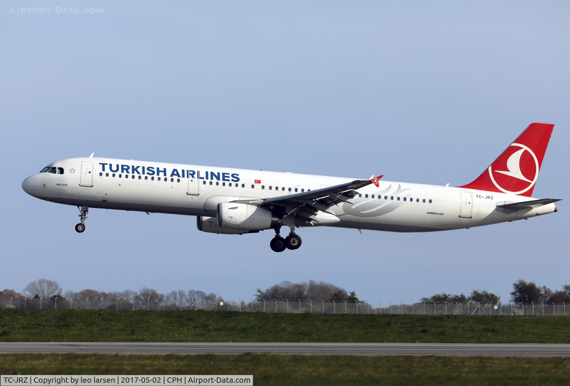 TC-JRZ, 2012 Airbus A321-231 C/N 5118, Copenhagen 2.5.2017