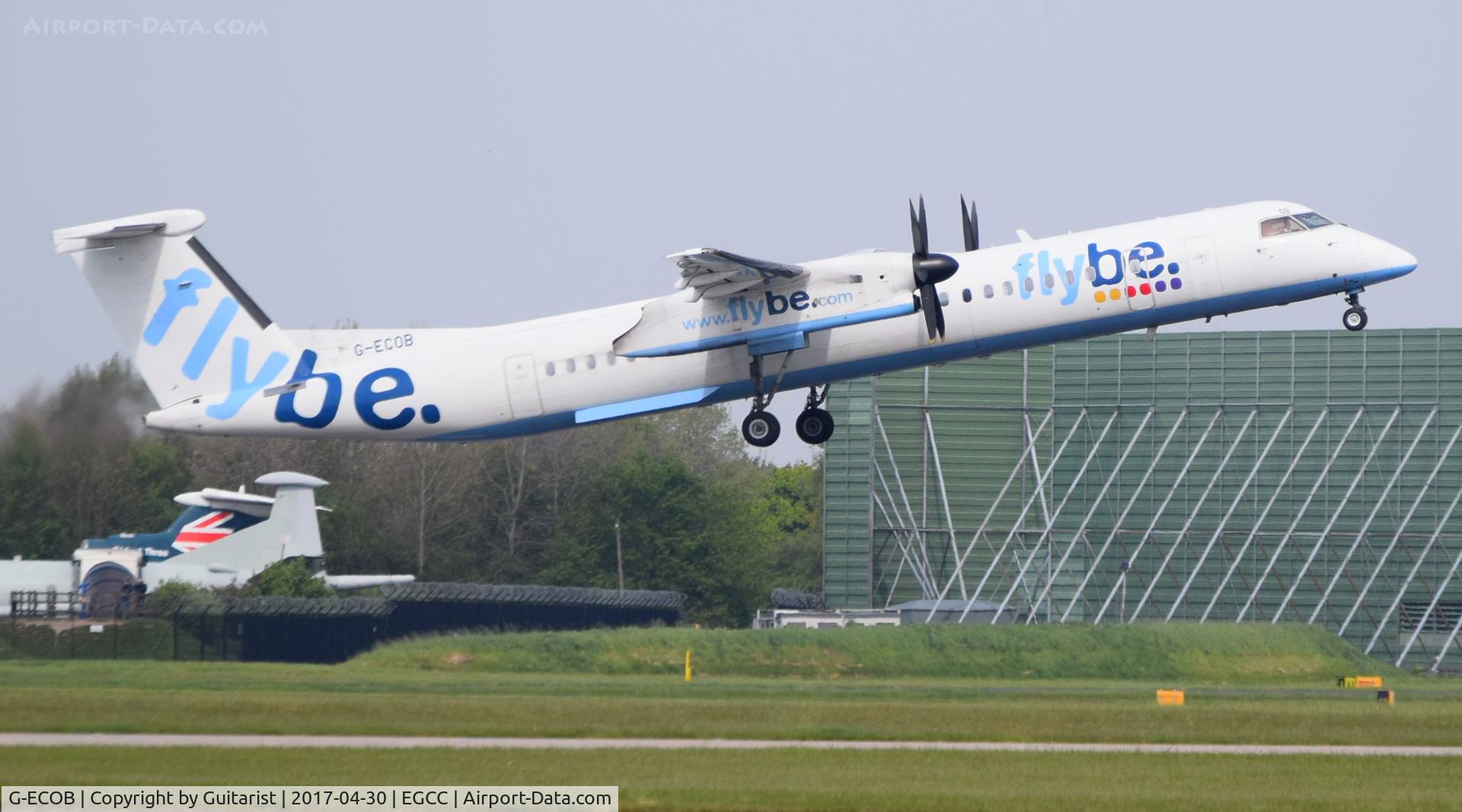 G-ECOB, 2007 De Havilland Canada DHC-8-402Q Dash 8 C/N 4185, At Manchester
