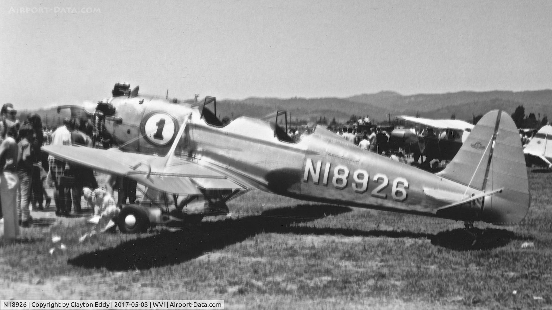 N18926, 1941 Ryan ST3KR C/N 1001, Watsonville Airport California 1969