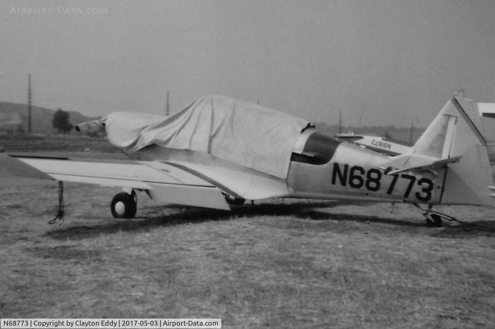 N68773, 1950 Temco T-35 Buckaroo (TE-1B) C/N 6008, 1960's. N91873 upside down in the background?
